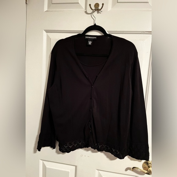 Norton McNaughton Black Layered Sweater - Picture 1 of 2
